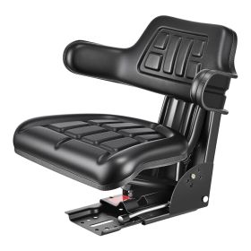 VEVOR Universal Forklift Seat Wrap Around, Universal Tractor Seat with Micro Switch, Adjustable Tractor Suspension Seat with Tilt Fits for John D