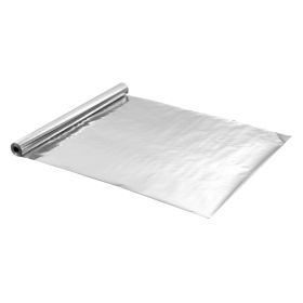 Double Reflective Insulation Roll, Perforated Woven Fabric Radiant Barrier, 0.15mm 48 in x 250 ft, Double-Sided Aluminum Foil Heat Reflective Shi