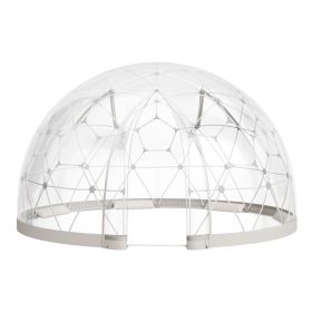 VEVOR Garden Dome Igloo, 12 x 7.2 ft Outdoor Clear Bubble Tent for 4-7 Person, Weatherproof Geodesic Dome Greenhouse with Window