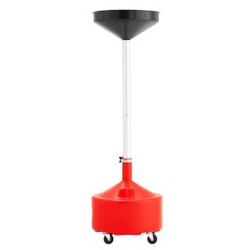 VEVOR 8 Gallon Waste Oil Drain Tank, Industrial Fluid Drain Tank with Adjustable Funnel Height, Portable Oil Drainer with Wheels