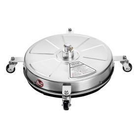 18" Pressure Washer Surface Cleaner, Stainless Steel Pressure Washer Attachments with 4 Wheels, 4000 Max PSI, 1/4 Quick Connector, 2 Spray Nozzle