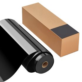 Heat Transfer Vinyl, 12 in x 70 ft, Glossy Black HTV Iron on Vinyl Roll, Easy to Cut and Weed, Strong Adhesion, Compatible with Cutting Machines