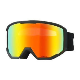 Ski Goggles, Cylindrical Lens with Orange Revo Coating, OTG Anti fog Snow Goggles for Men Women Youth, TPU Frame & Ventilation Structure