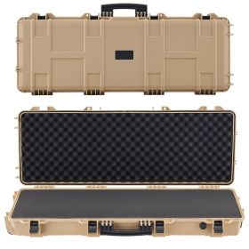 VEVOR Hard Rifle Case, Lockable Rifle Case with Pre-cut Foams, 42 in Movable Gun Storage with Wheels