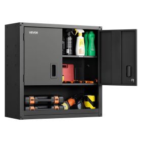 Metal Wall Cabinet, 30W x 12.01D x 30H Inch, Steel Floating Hanging Storage Cabinet with Locking Doors and Adjustable Shelf for Garage, Basement