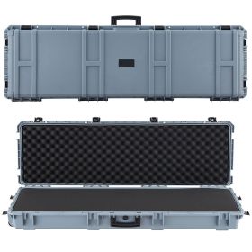 VEVOR Hard Rifle Case, Lockable Rifle Case with Pre-cut Foams, 52 in Gun Storage with Wheels