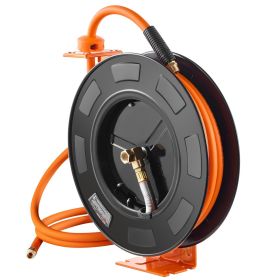 VEVOR Retractable Air Hose Reel 1/2 IN x 50 FT Hybrid Air Hose Reel Max 300 PSI