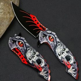 HuntReady Durable Folding Knife with Essential Survival Tools