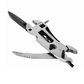 Outdoor Camping Portable Multifunctional Combination Tool (Color: Silver, Type: Survival Tool)