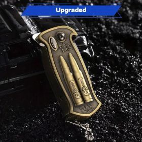 1pc 3-in-1 Lighter, Butane Lighter, Bottle Opener Lighter, Outdoor Emergency Lighter, Tactical Design Engraved Lighter, Portable Lighter for Camp (Color: Bullet style)